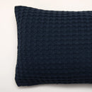 Cojín de Algodón Azul Marino 35x50 cm Diseño Waffle - Nicole