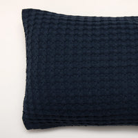 Cojín de Algodón Azul Marino 35x50 cm Diseño Waffle - Nicole