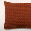 Cojín de Algodón Terracota 35x50 cm Diseño Waffle - Nicole