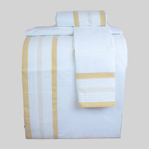 Sábanas Pregas Mostaza - Cama 140 | 1 Almohada 45 x 155 cm
