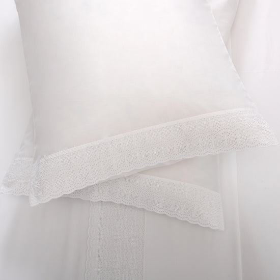 Juego Sábanas Algodón 200 Hilos Blanco con Bordado – Picote