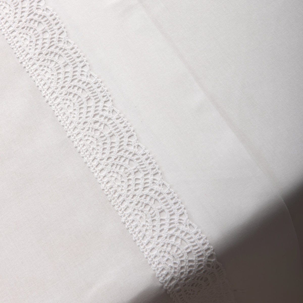Jogo de Lençóis 100% Algodão 180 Fios com Renda Branco