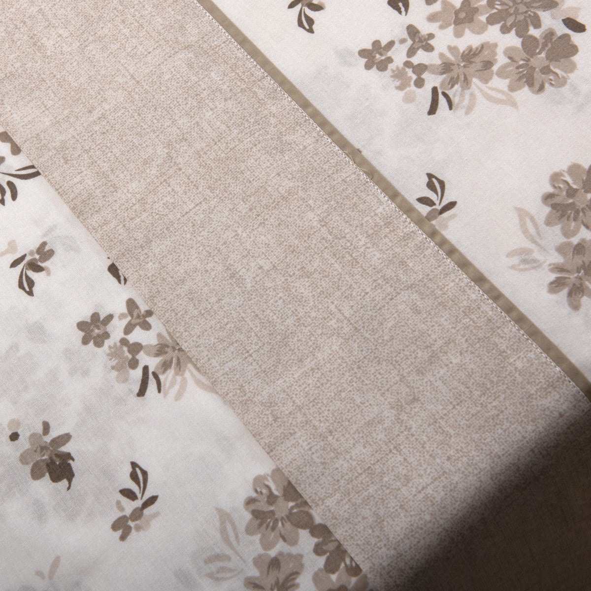 Jogo de Lençóis 100% Algodão 180 Fios Floral Taupe – 820