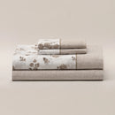 Jogo de Lençóis 100% Algodão 180 Fios Floral Taupe – 820