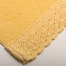 (3 Piezas) Juego de Toallas Amarillo 100% Algodón Stonewashed 500g con Encaje – Alícia