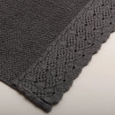 (3 Piezas) Juego de Toallas Gris Oscuro 100% Algodón Stonewashed 500g con Encaje – Alícia