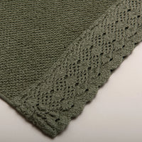 (3 Peças) Jogo de Toalhas Verde Escuro Stonewashed 100% Algodão 500g com Renda – Alicia