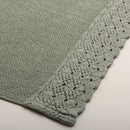 (3 Peças) Jogo de Toalhas Verde Seco 100% Algodão Stonewashed 500g com Renda – Alícia