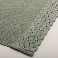 (3 Peças) Jogo de Toalhas Verde Seco 100% Algodão Stonewashed 500g com Renda – Alícia