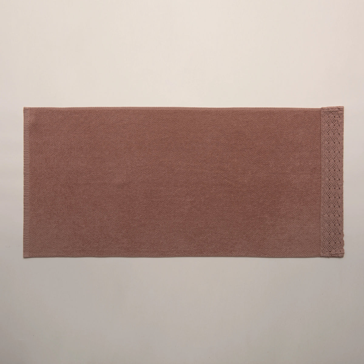 (3 Peças) Jogo de Toalhas Rosa 100% Algodão Stonewashed 500g com Renda – Alícia