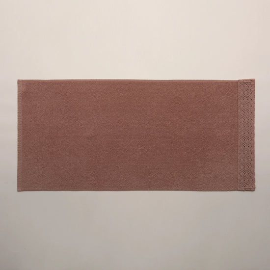 (3 Peças) Jogo de Toalhas Rosa 100% Algodão Stonewashed 500g com Renda – Alícia