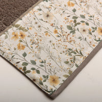 (6 Piezas) Juego de Toallas 500g Topo y Beige con Cenefa Floral – 774