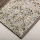 (6 Piezas) Juego de Toallas 500g Topo y Beige con Cenefa Floral Verde – 772