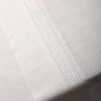 Jogo de Lençóis 100% Algodão 200 Fios Branco com Bordado – Margarida 20