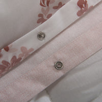 Capa de Edredón Floral Rosa e Branco - 820