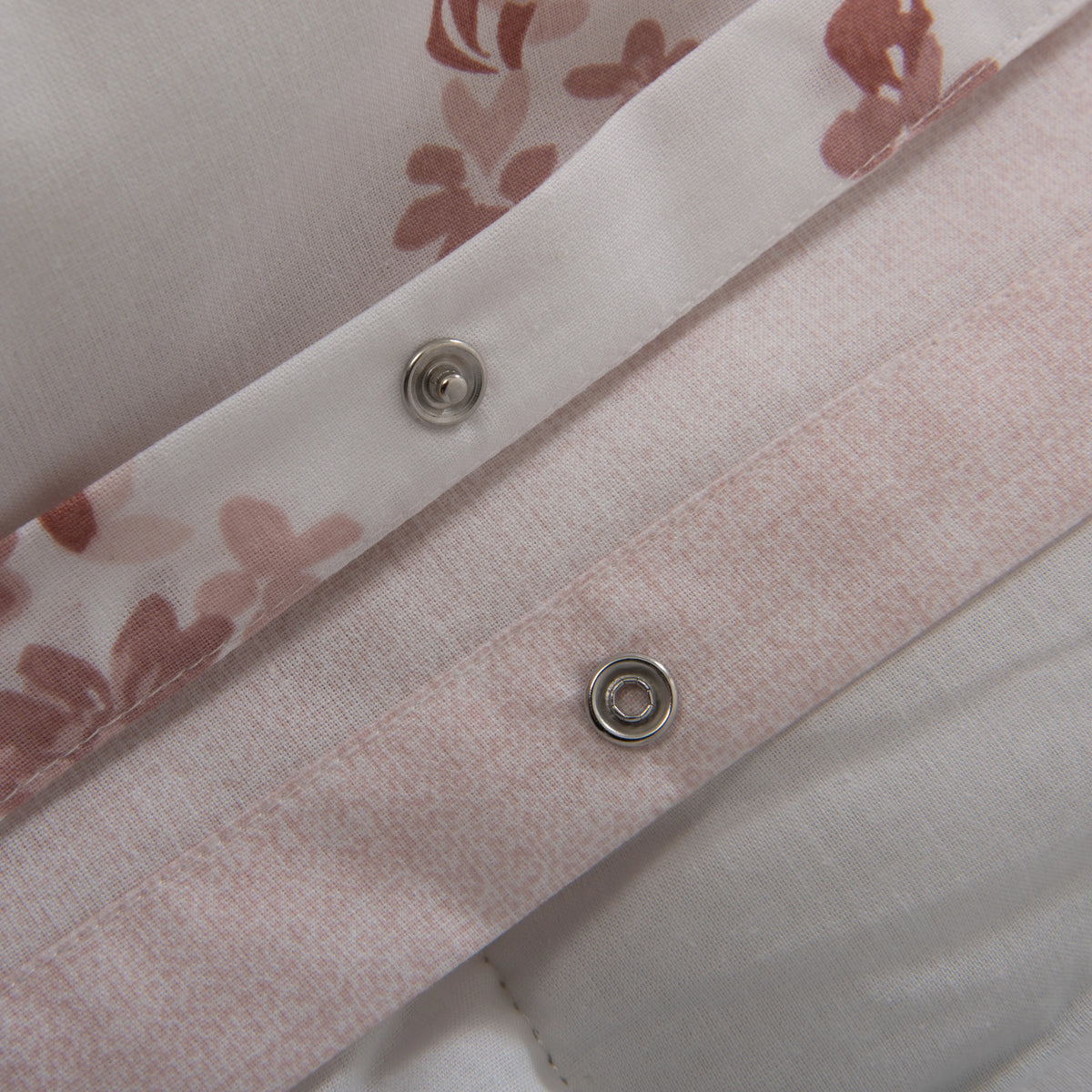 Capa de Edredón Floral Rosa e Branco - 820