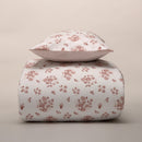 Capa de Edredón Floral Rosa e Branco - 820