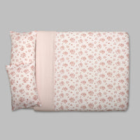 Capa de Edredón Floral Rosa e Branco - 820