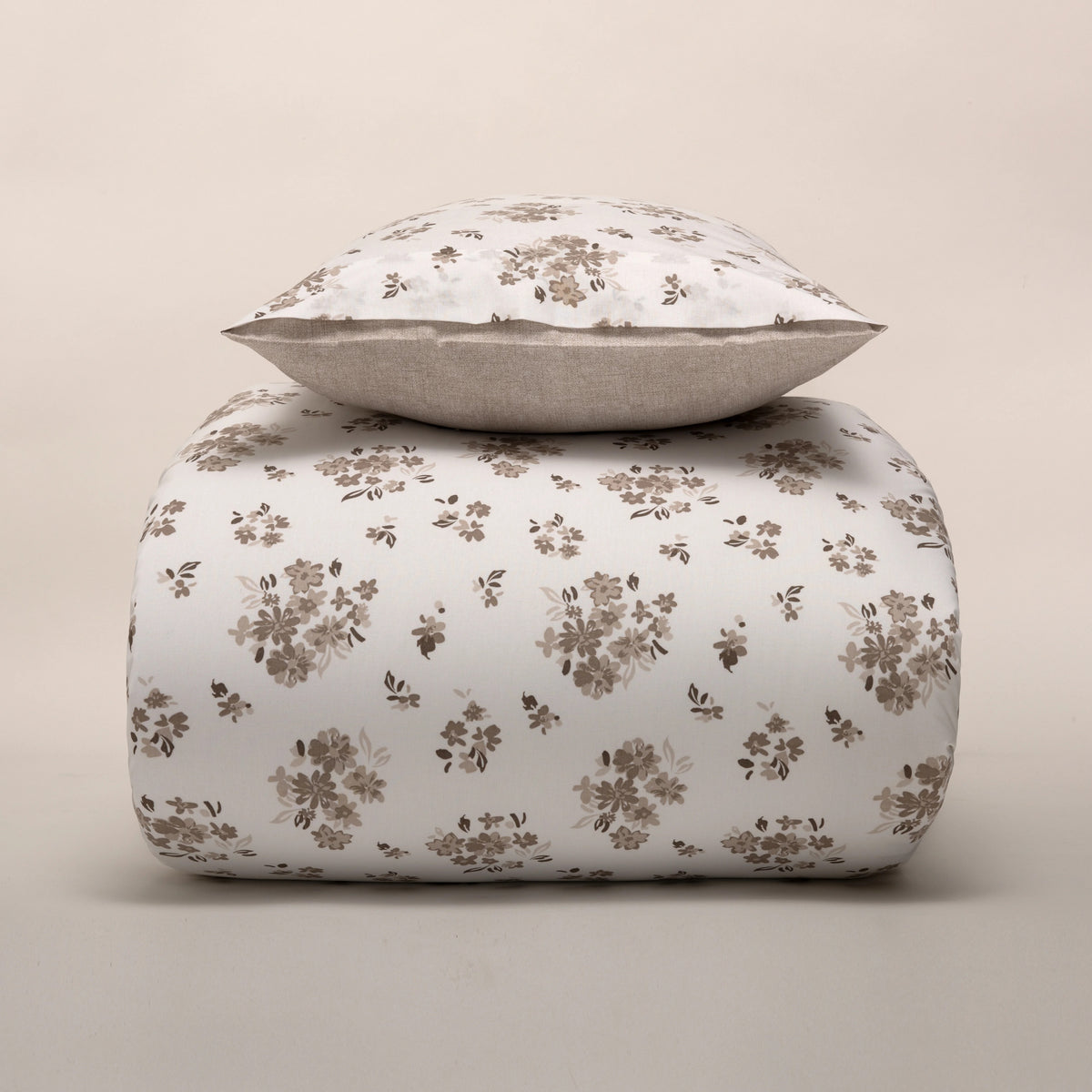 Funda Nórdica Floral Topo y Blanco - 820