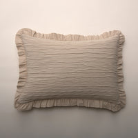 Edredão 100% Algodão Taupe com Folhos - Elise