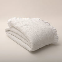 Edredão 100% Algodão Branco com Folhos - Elise