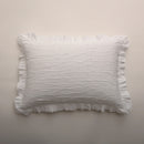 Edredão 100% Algodão Branco com Folhos - Elise