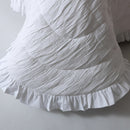 Edredão 100% Algodão Branco com Folhos - Elise
