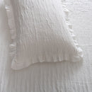 Edredão 100% Algodão Branco com Folhos - Elise