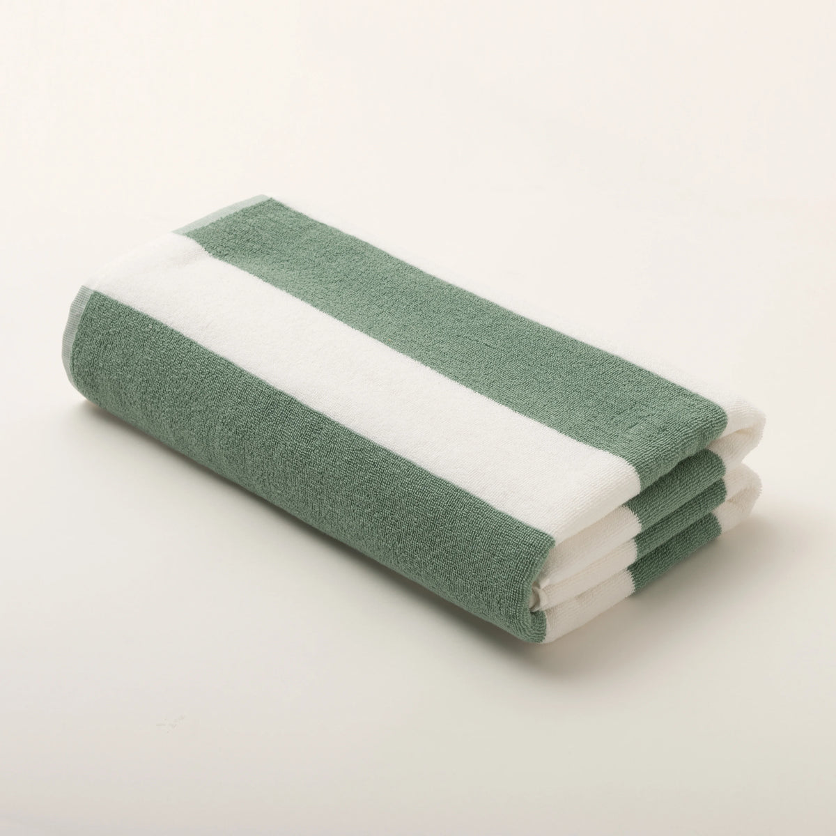 Toalha de Praia Riscas Verde 100% Algodão com Fios Tintos – Riscas