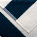Toalha de Praia Riscas Azul Marinho 100% Algodão com Fios Tintos – Riscas