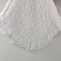 Colcha Flor com Folhos Branco