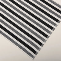(3 Peças) Jogo de Toalhas Antracite 100% Algodão 450g com Riscas - Iara