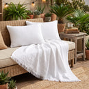 Cojín en Muselina de Algodón Blanco 35x50 cm Stonewashed – Nuria