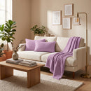 Cojín Decorativa Efecto Waffle Lila 35x50 cm - Tana