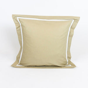 Par Cojines Decorativos con Puntilla Marrón Claro - 50 x 50 cm