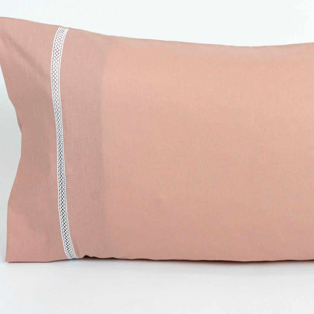 Par de Fundas de Almohada AL10 Rosa Palo 50 x 80 cm