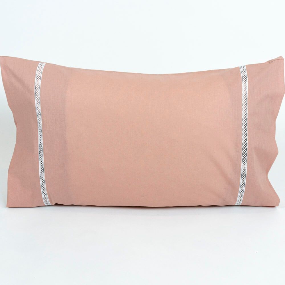 Par de Fundas de Almohada AL10 Rosa Palo 50 x 80 cm