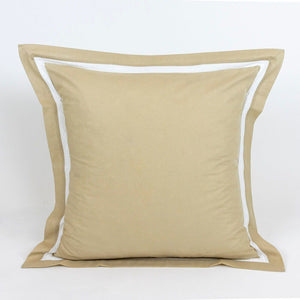Par Cojines Decorativos con Puntilla Marrón Claro - 50 x 50 cm