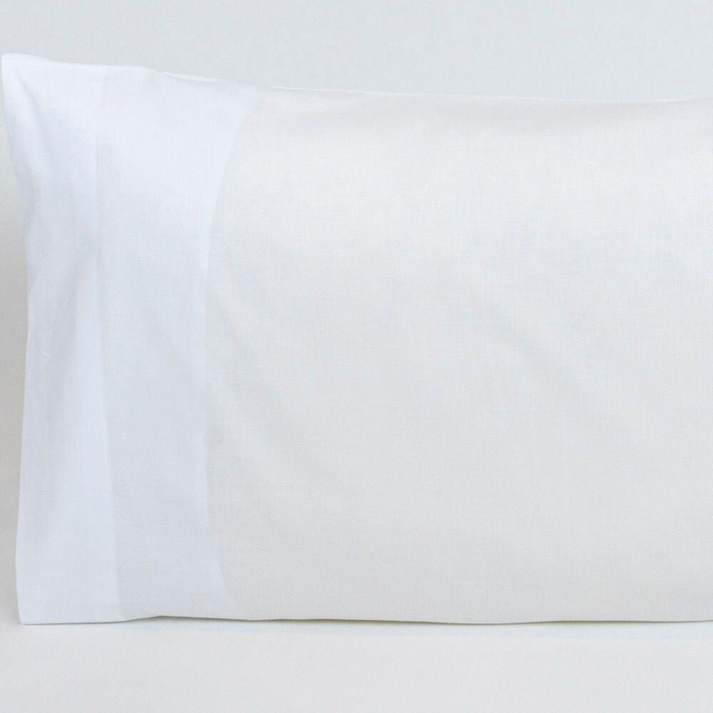 Par de Fronhas de Almofada Liso Branco 50 x 80 cm