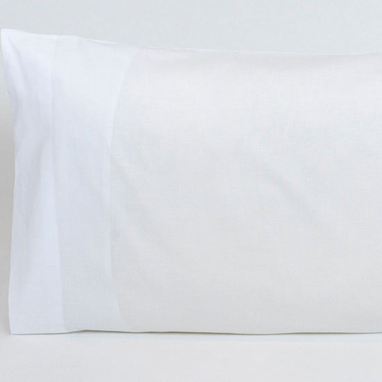 Par de Fronhas de Almofada Liso Branco 50 x 80 cm