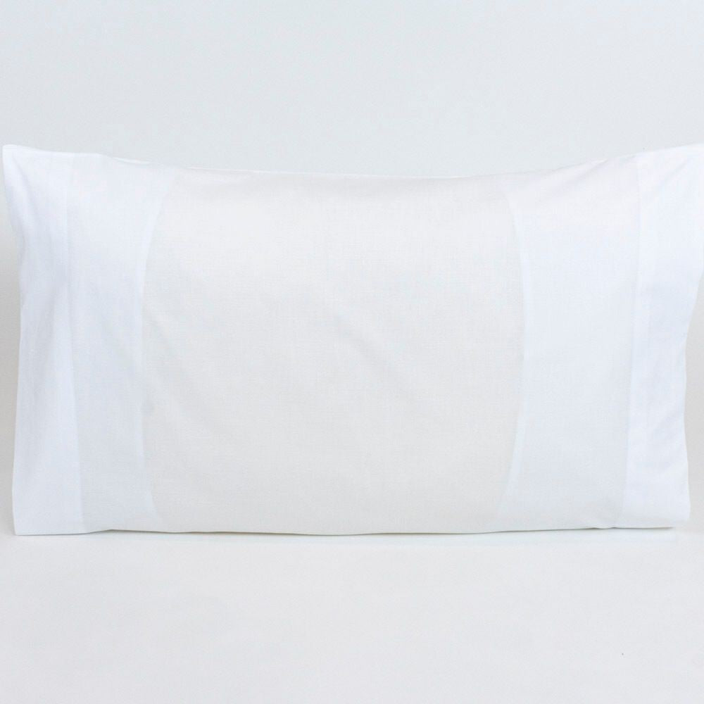 Par de Fronhas de Almofada Liso Branco 50 x 80 cm