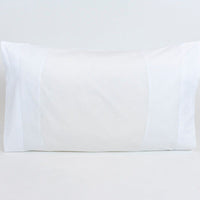 Par de Fronhas de Almofada Liso Branco 50 x 80 cm
