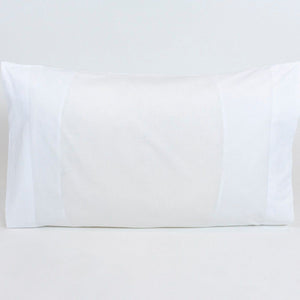 Par de Fundas de Almohada Lisas Blanco 50 x 80 cm