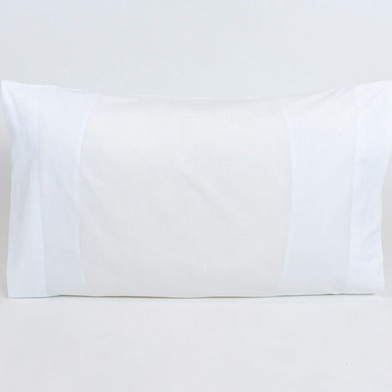 Par de Fronhas de Almofada Liso Branco 50 x 80 cm