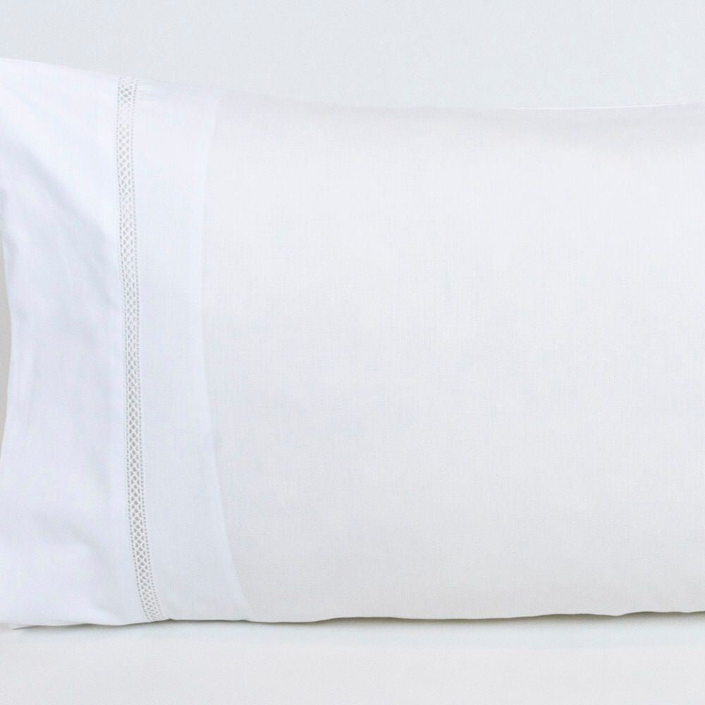 Par de Fundas de Almohada AL10 Blanco 50 x 80 cm