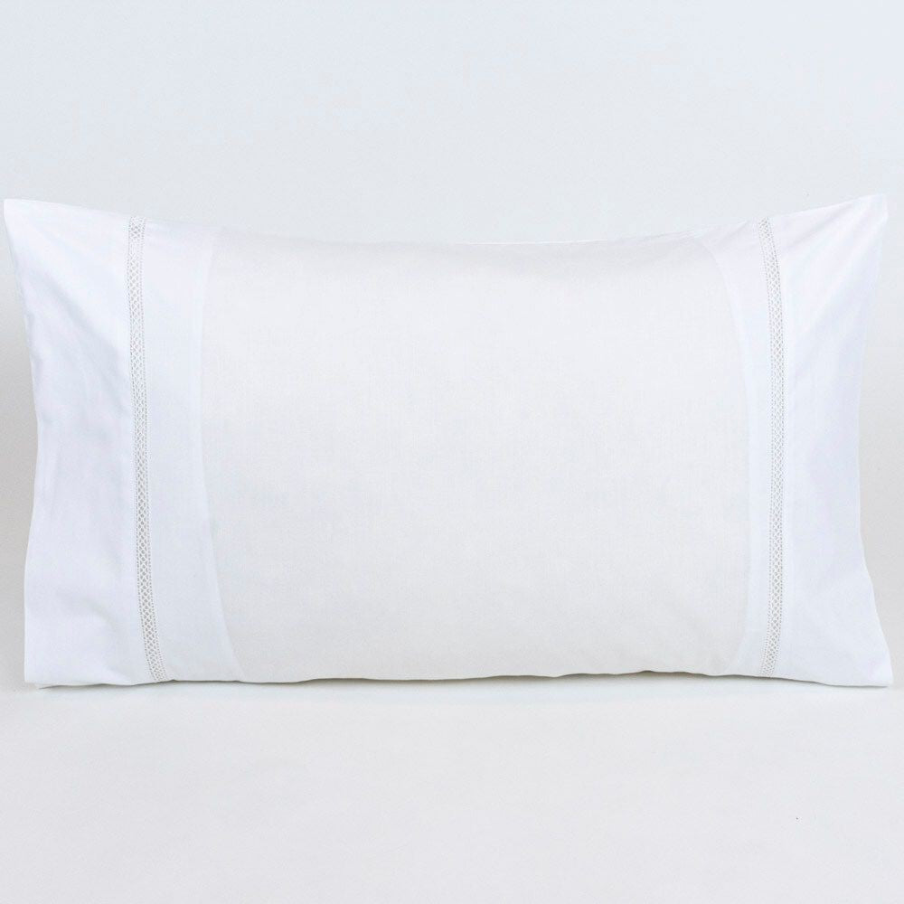 Par de Fundas de Almohada AL10 Blanco 50 x 80 cm