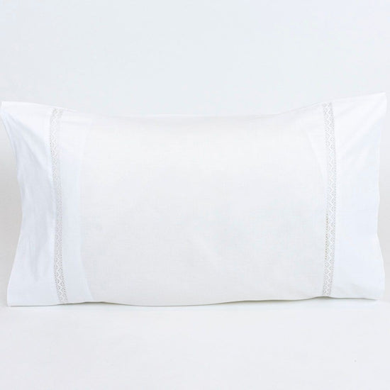 Par de Fronhas de Almofada 734 Branco 50 x 80 cm