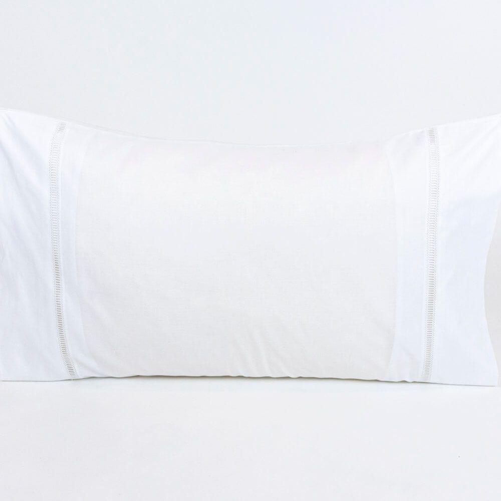 Par de Fronhas de Almofada 509 Branco 50 x 80 cm