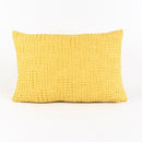 Almofada Decorativa Efeito Waffle Mostarda
