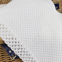 Manta de Algodão com Renda Branco
